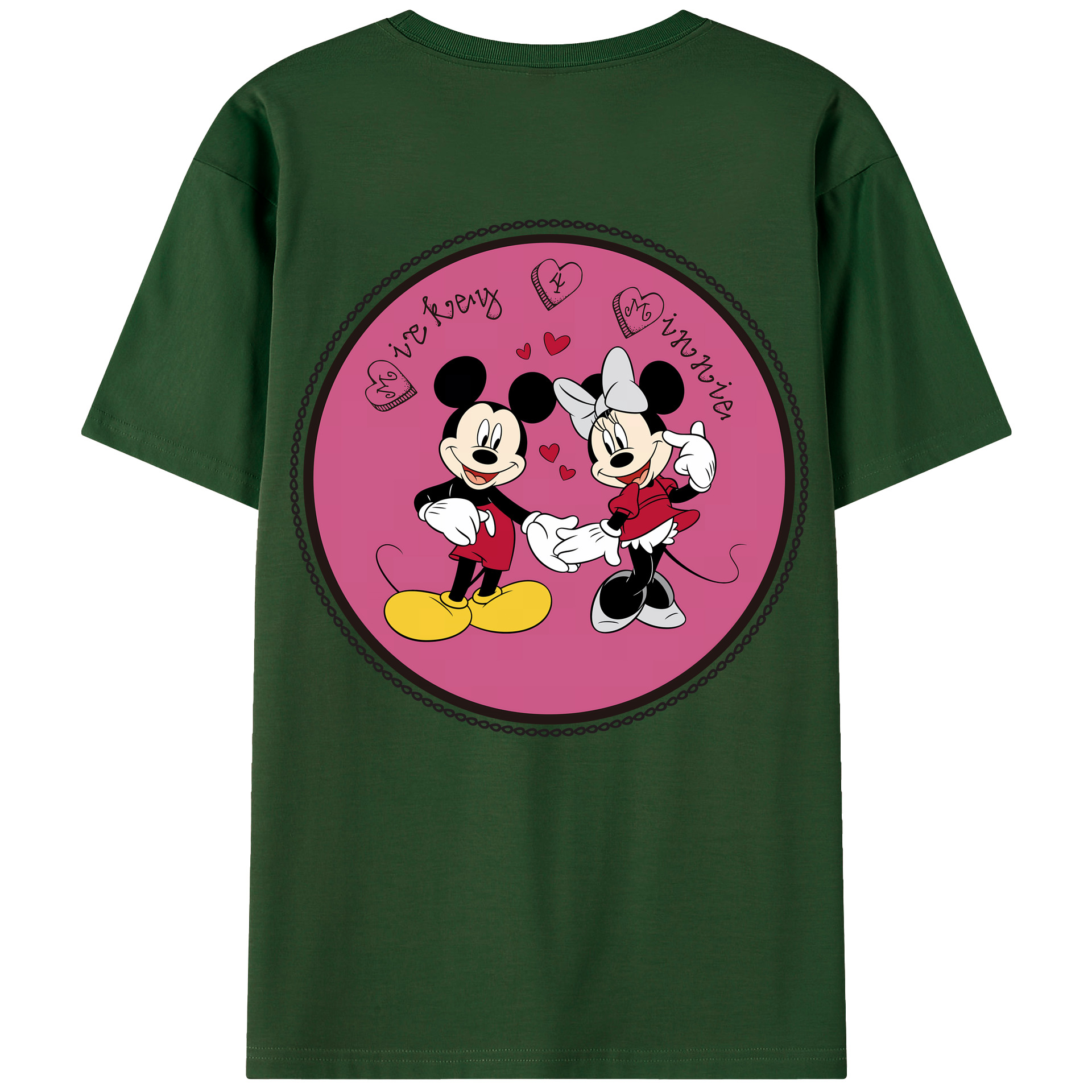 （画像用） ミッキーマウス Mickey Mouse 綿100％半袖Tシャツ（背面プリント）